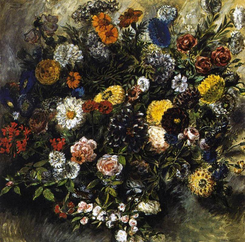 Eugene Delacroix Bouquet of Flowers